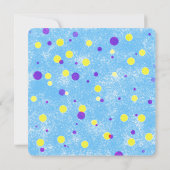 Bubble Dot Custom Geburtstag Einladung (Rückseite)