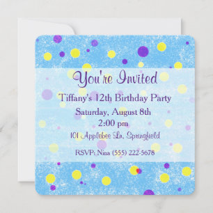 Bubble Dot Custom Geburtstag Einladung