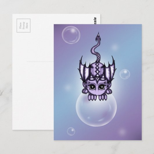 Bubble Dragon Postkarte (Vorne/Hinten)