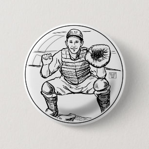 Bubble Dreams Baseball Player Art Button