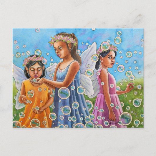 Bubble Fairies Postkarte (Vorderseite)