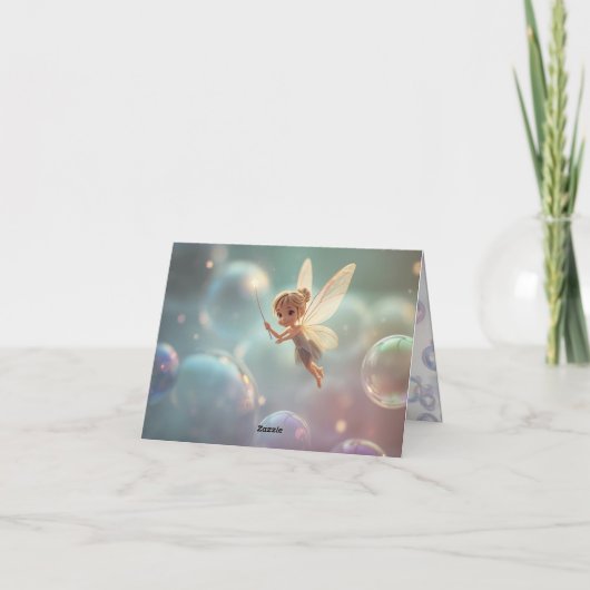 Bubble Fairy Dankeskarte (Rückseite)