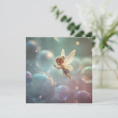 Bubble Fairy Einladung (Stehend Vorderseite)