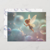 Bubble Fairy Einladungspostkarte (Vorne/Hinten)