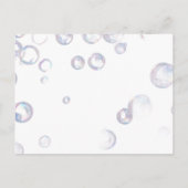 Bubble Fairy Einladungspostkarte (Rückseite)