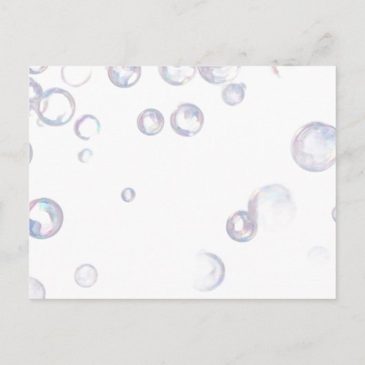 Bubble Fairy Einladungspostkarte (Rückseite)