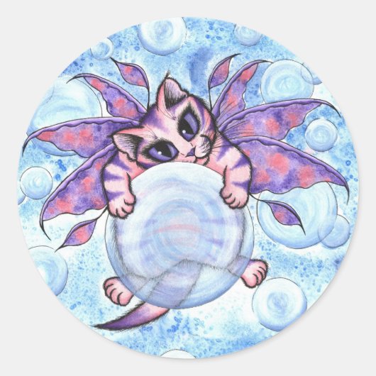 Bubble Fairy Kitten Cat Sticker (Vorderseite)