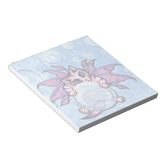 Bubble Fairy Kitten Fantasy Cat Art Notepad Notizblock (angewinkelt)