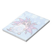Bubble Fairy Kitten Fantasy Cat Art Notepad Notizblock (Rotiert)