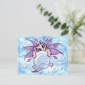 Bubble Fairy Kitten Fantasy Cat Art Postcard Postkarte (Stehend Vorderseite)