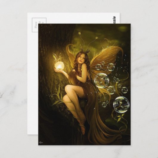 Bubble Fantasy Fairy Postkarte (Vorne/Hinten)