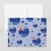 Bubble-Flagge Australiens Postkarte (Vorne/Hinten)
