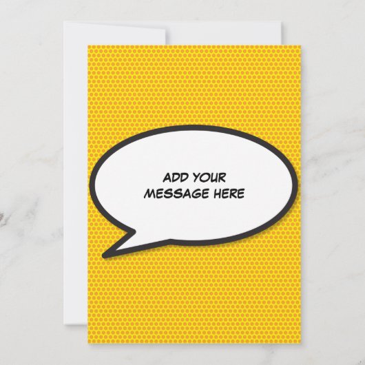 Bubble Fun Retro Card zum Herunterladen der Sprech Einladung (Rückseite)