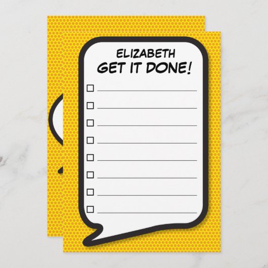 Bubble Fun Retro Card zum Herunterladen der Sprech Einladung (Vorne/Hinten)