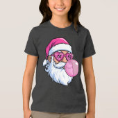 Bubble Gum 6 7 Santa Christmas Tri-Blend Shirt (Vorderseite)