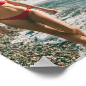 Bubble Gum Beach Babe Coastal Sommer Wandkunst Poster (Ecke)
