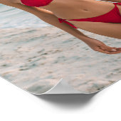 Bubble Gum Beach Babe Küsten Sommer Wandkunst Poster (Ecke)