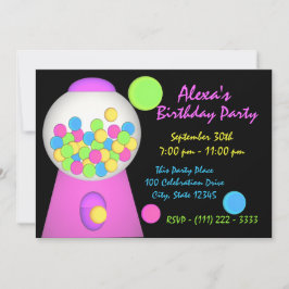 Bubble Gum Birthday Einladung