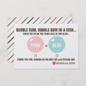 BUBBLE GUM BUBBLE GUM GENDER REVEAL BALLOT EINLADUNG (Vorne/Hinten)