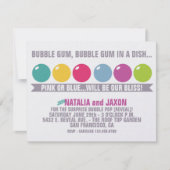 BUBBLE GUM BUBBLE GUM GENDER REVEAL INVITATION EINLADUNG (Vorderseite)