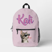 Bubble Gum Kitty Bedruckter Rucksack (Vorderseite)