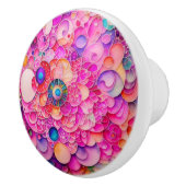 Bubble Gum Pink Medley Keramikknauf (Rechts)