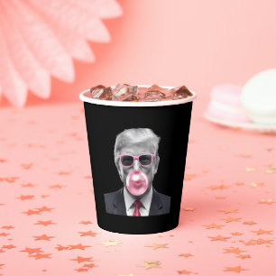 Bubble Gum Trump Donald Trump 2024 Wähle Trump Pappbecher