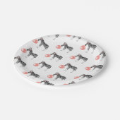 Bubble Gum Zebra Blasble Muster Pappteller (Schrägansicht)