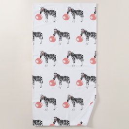 Bubble Gum Zebra Blasble Muster Strandtuch