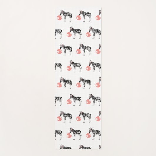 Bubble Gum Zebra Blasble Muster Yogamatte (Vorderseite)