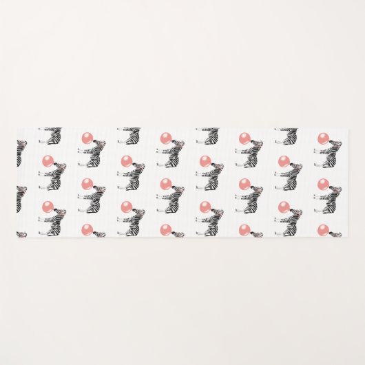 Bubble Gum Zebra Blasble Muster Yogamatte (Vorderseite (Horizontal))