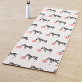 Bubble Gum Zebra Blasble Muster Yogamatte