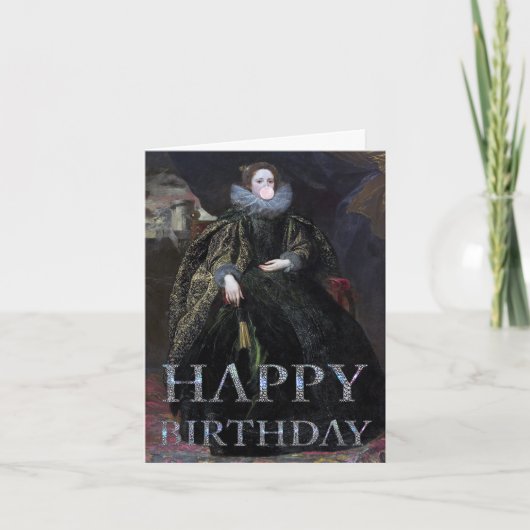 Bubble Gummi Diva Marchesa Glücklicher Geburtstag Karte (Vorderseite)