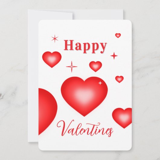 Bubble Heart Coupon Valentine Card Einladung (Vorderseite)