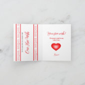 Bubble Heart Coupon Valentine Card Einladung (Innenseite)
