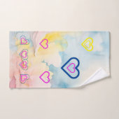 Bubble Hearts Badetücher Set (Handtuch)