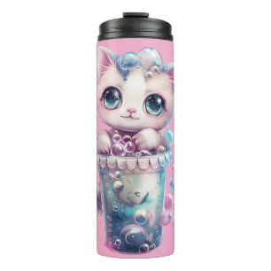 Bubble-Katze Thermosbecher