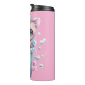 Bubble-Katze Thermosbecher (Nach rechts gedreht)
