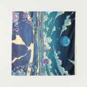 Bubble Landschaft Wand Kunstwerk Wandteppich (Vorderseite (Horizontal))