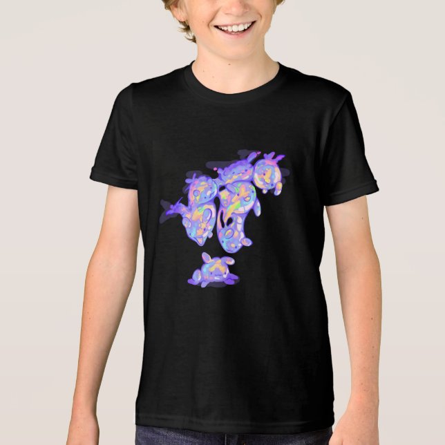 Bubble monsters Tri-Blend shirt (Vorderseite)