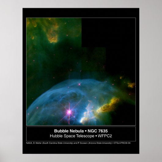 Bubble Nebel 7635 Hubble Teleskop Poster (Vorne)