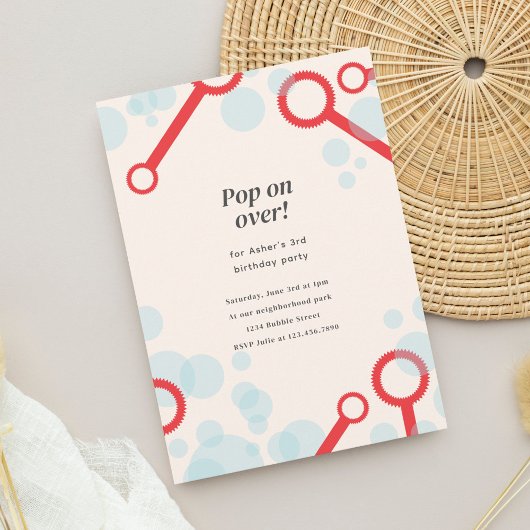 Bubble Party Geburtstagsladen Einladung