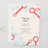 Bubble Party Geburtstagsladen Einladung (Vorderseite)