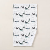 Bubble Penguins Badetuch Set (Farbe auswählen) (Handtuch)