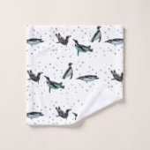 Bubble Penguins Badetuch Set (Farbe auswählen) (Waschlappen)