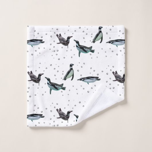 Bubble Penguins Badetuch Set (Farbe auswählen) (Waschlappen)