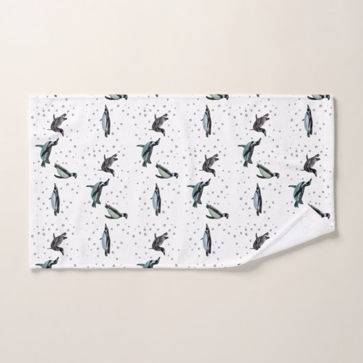 Bubble Penguins Badetuch Set (Farbe auswählen) (Handtuch)