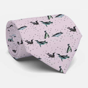 Bubble Pinguine Krawatte (Dusty Pink)