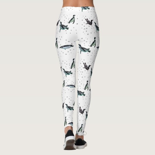 Bubble Pinguine Leggings (Farbe auswählen) (Rückseite)