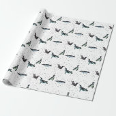 Bubble Pinguine Wrapping Paper (Farbe auswählen) Geschenkpapier (Ungerollt)